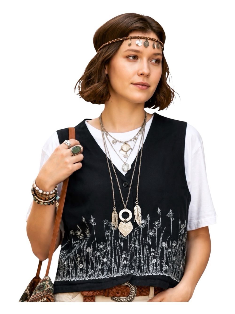 🔥 RARE Johnny Was Boho Embroidered Vest Large